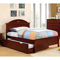 Transitional Twin Bed with Trundle
