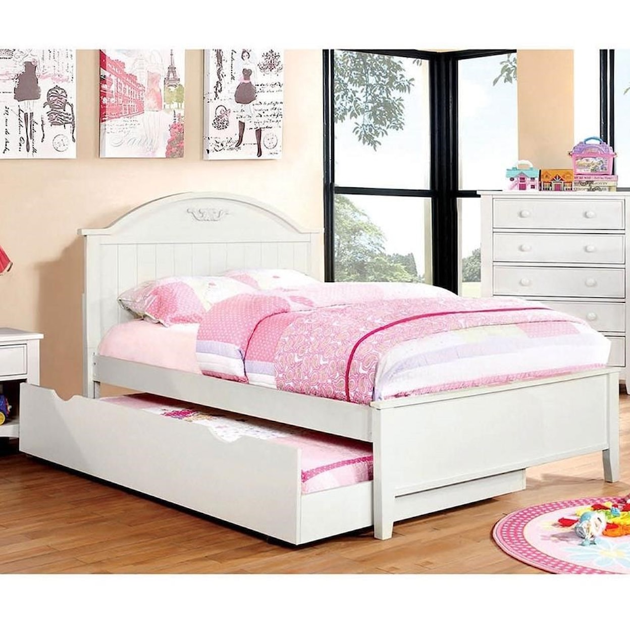 Furniture of America Medina Full Bed with Trundle