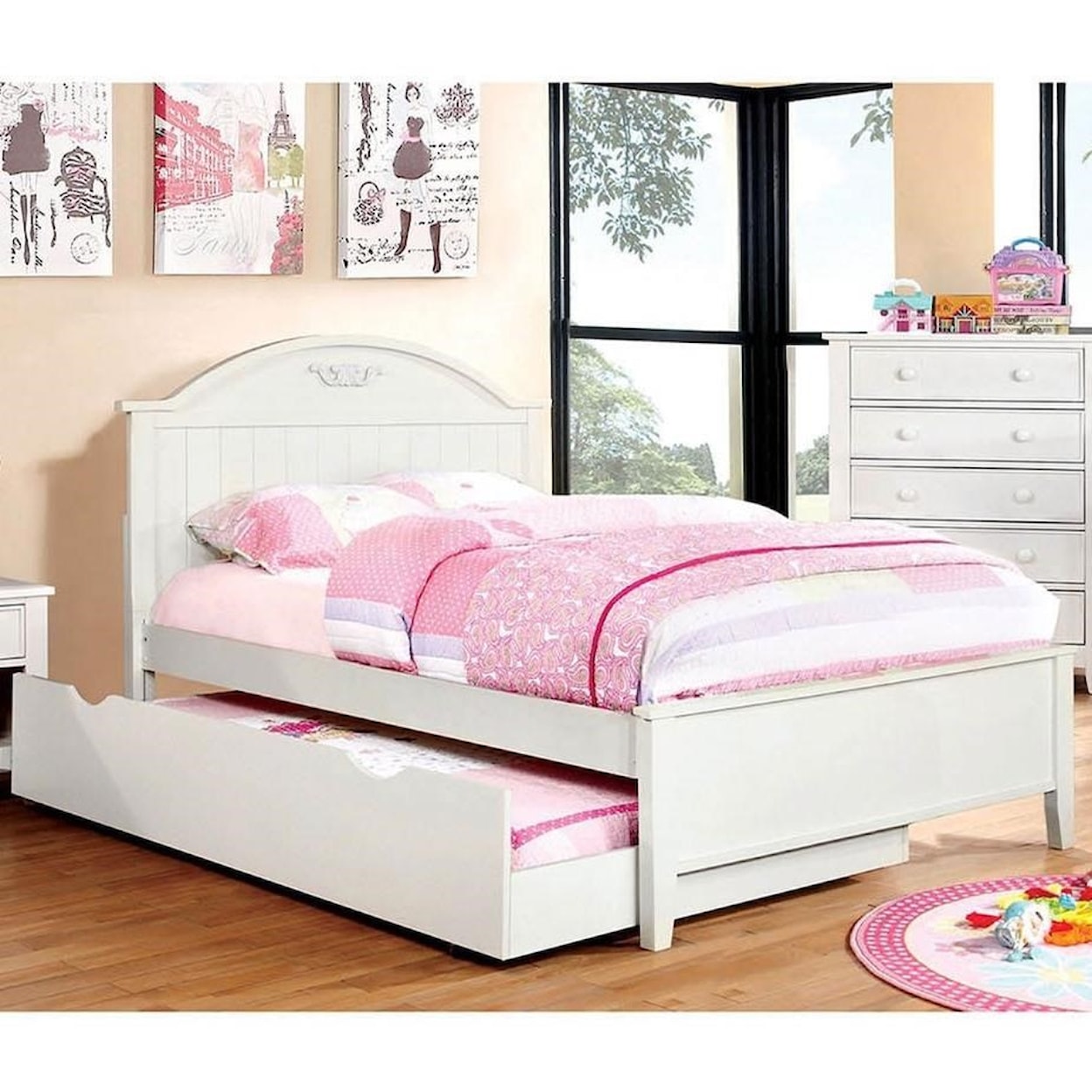 Furniture of America Medina Twin Bed with Trundle