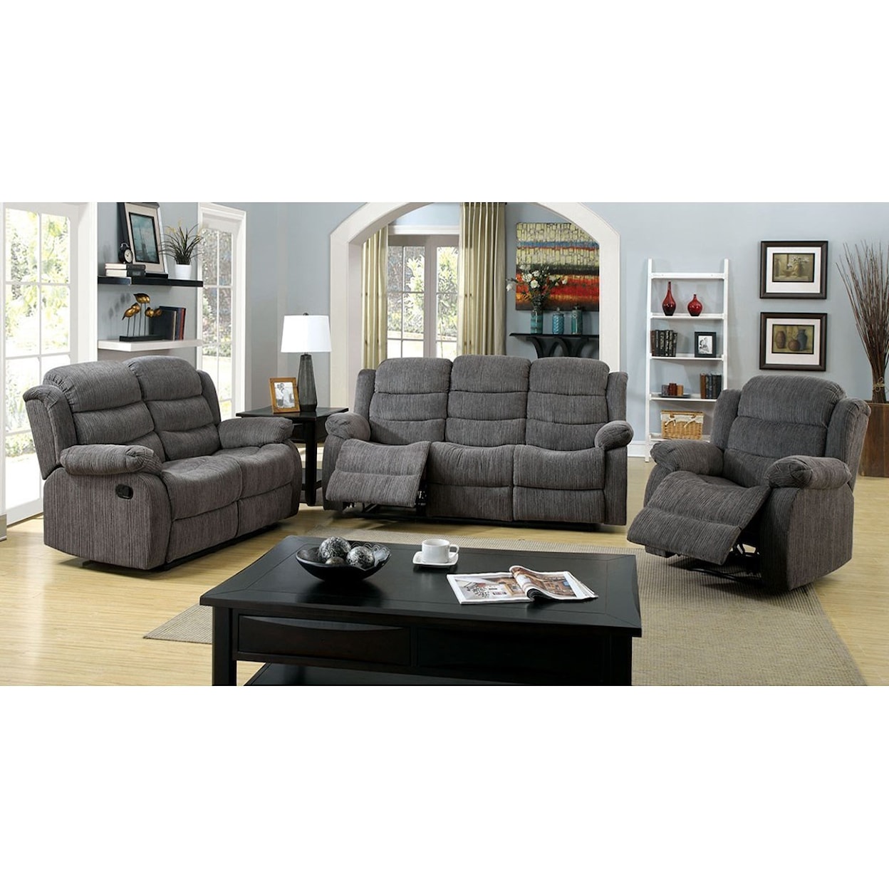 Furniture of America Millville Reclining Living Room Group