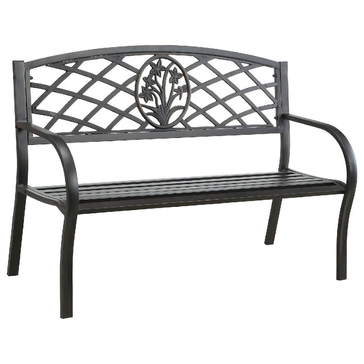 Furniture of America - FOA Minot Patio Steel Bench