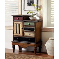 Traditional Accent Chest with Multi-Colored Drawers