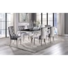 Furniture of America - FOA Neuveville 7 Pc. Dining Table Set, Grey Chairs