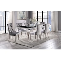 7 Pc. Dining Table Set, Grey  Chairs