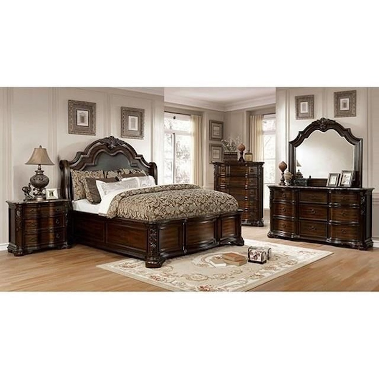 FUSA Niketas Queen Panel Bed 