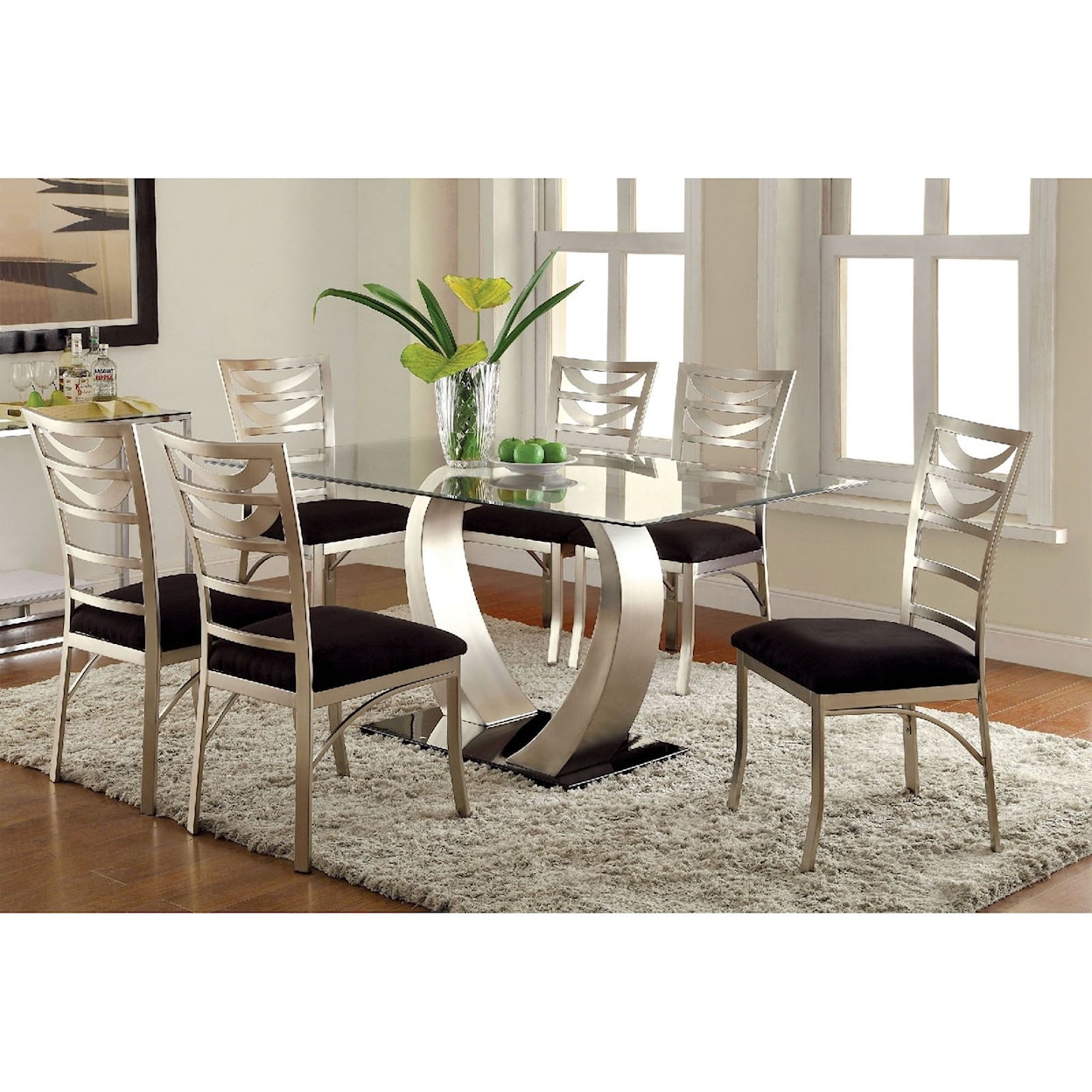 Furniture of America - FOA Nova 7 Pc Dining Set