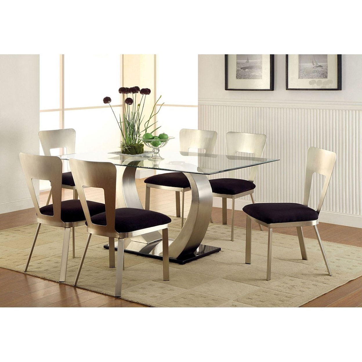 Furniture of America - FOA Nova 7 Pc Dining Set