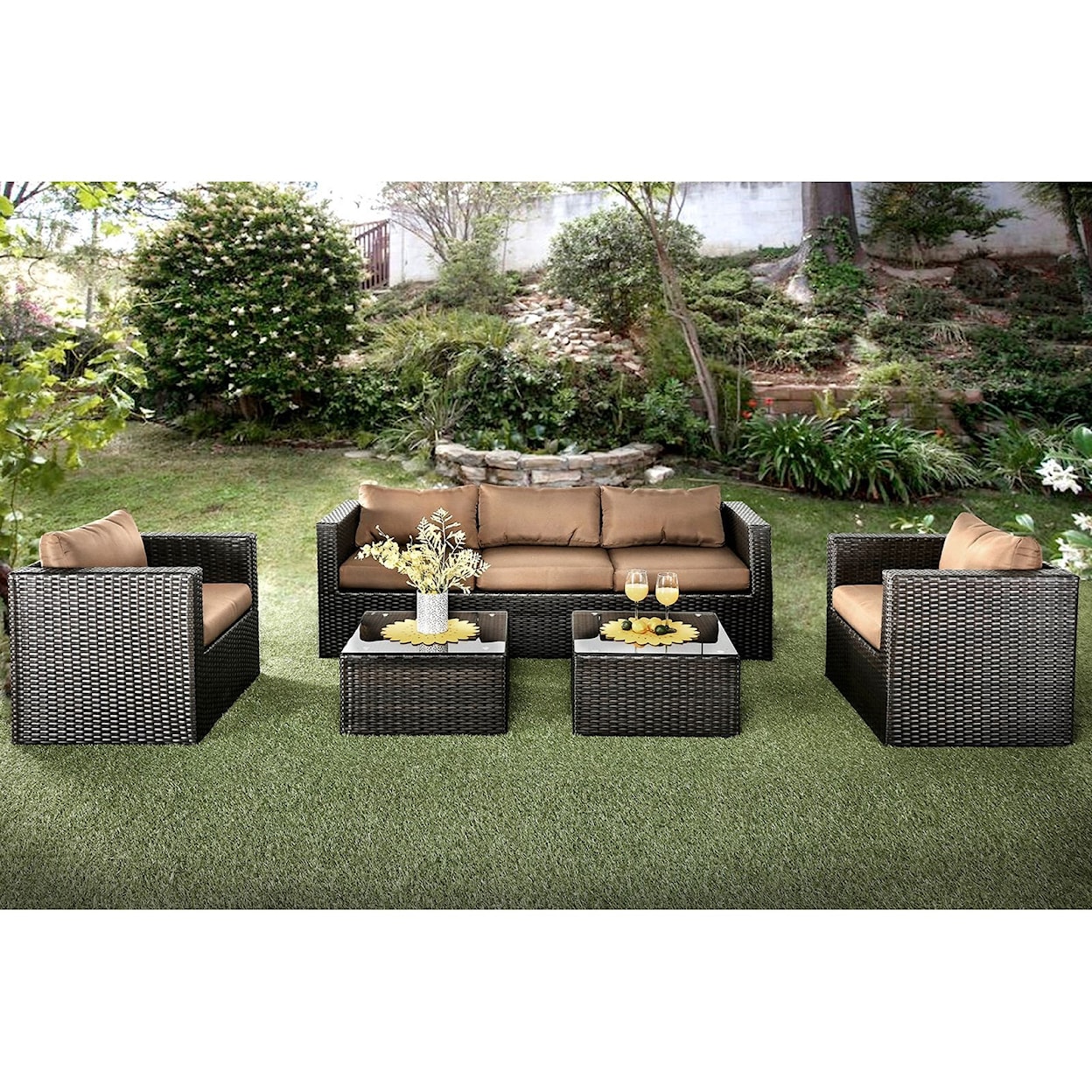 Furniture of America Olina 5 Pc. Patio Set