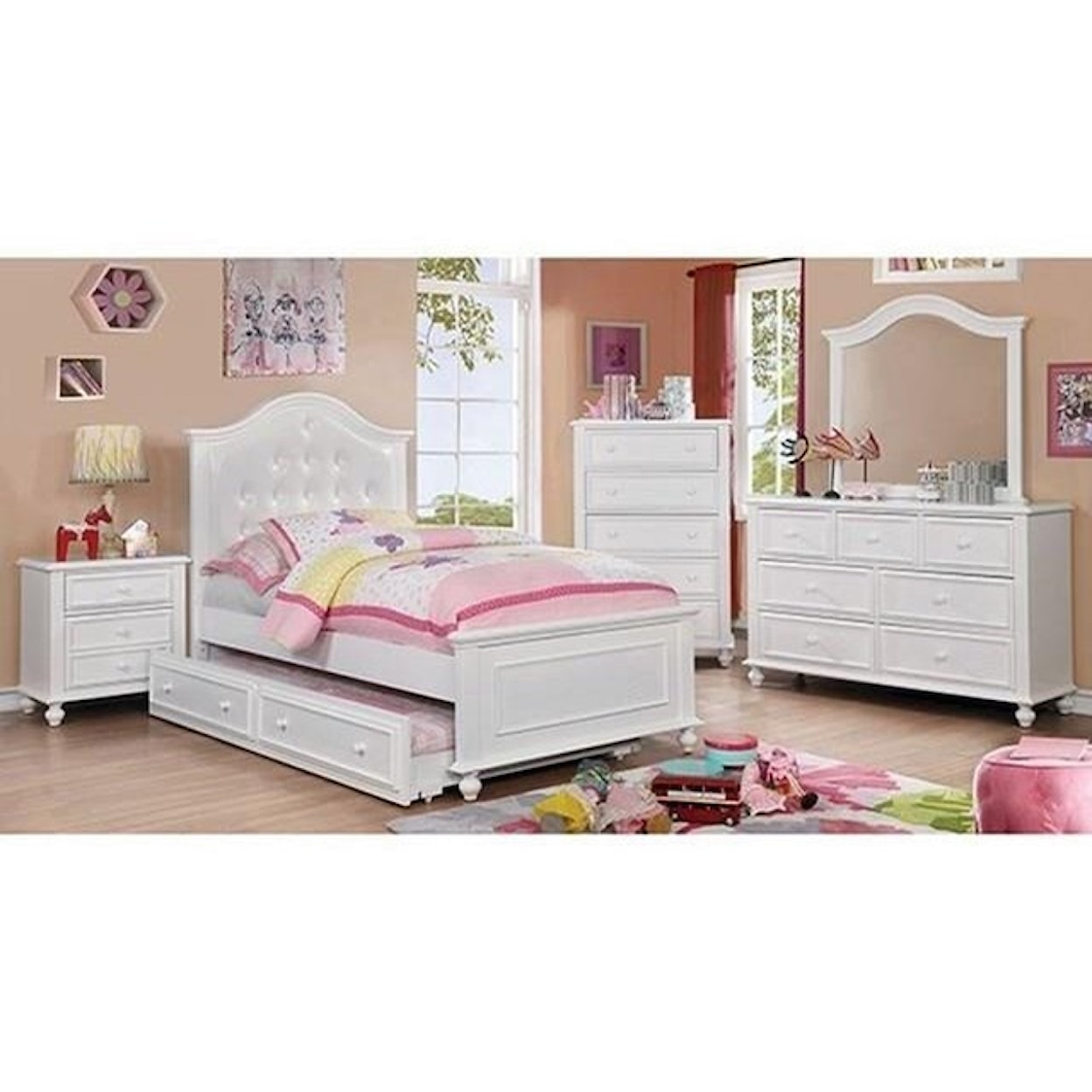 Furniture of America Olivia Twin Trundle Bed