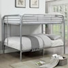 Furniture of America Opal METAL SILVER FULL/FULL BUNK BED |