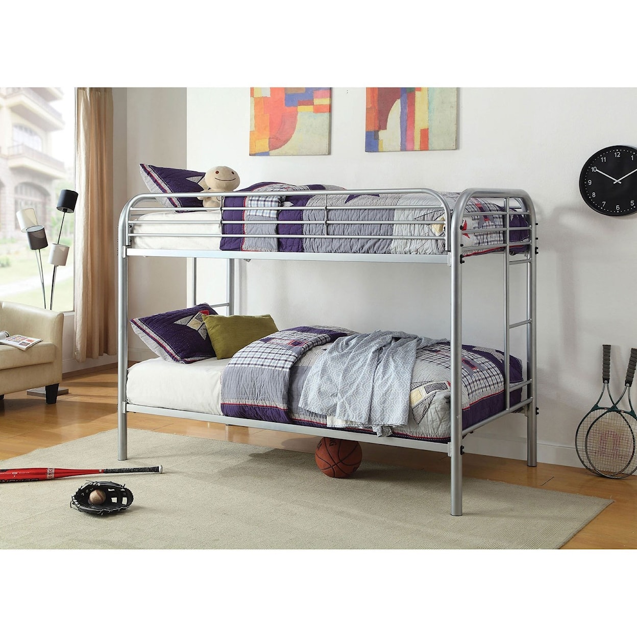Furniture of America - FOA Opal Twin-over-Twin Bunk Bed