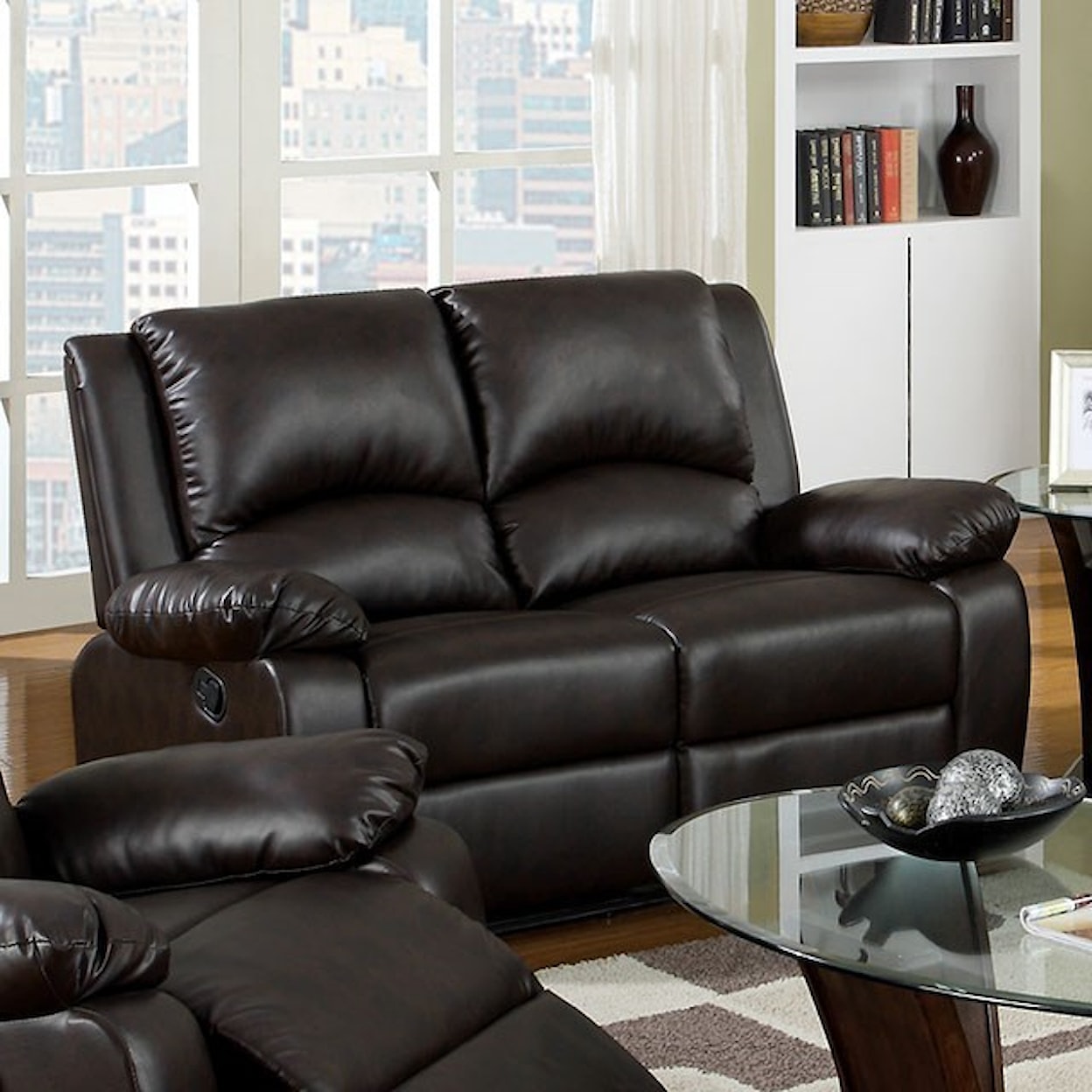 Furniture of America - FOA Oxford Reclining Sofa + Love Seat