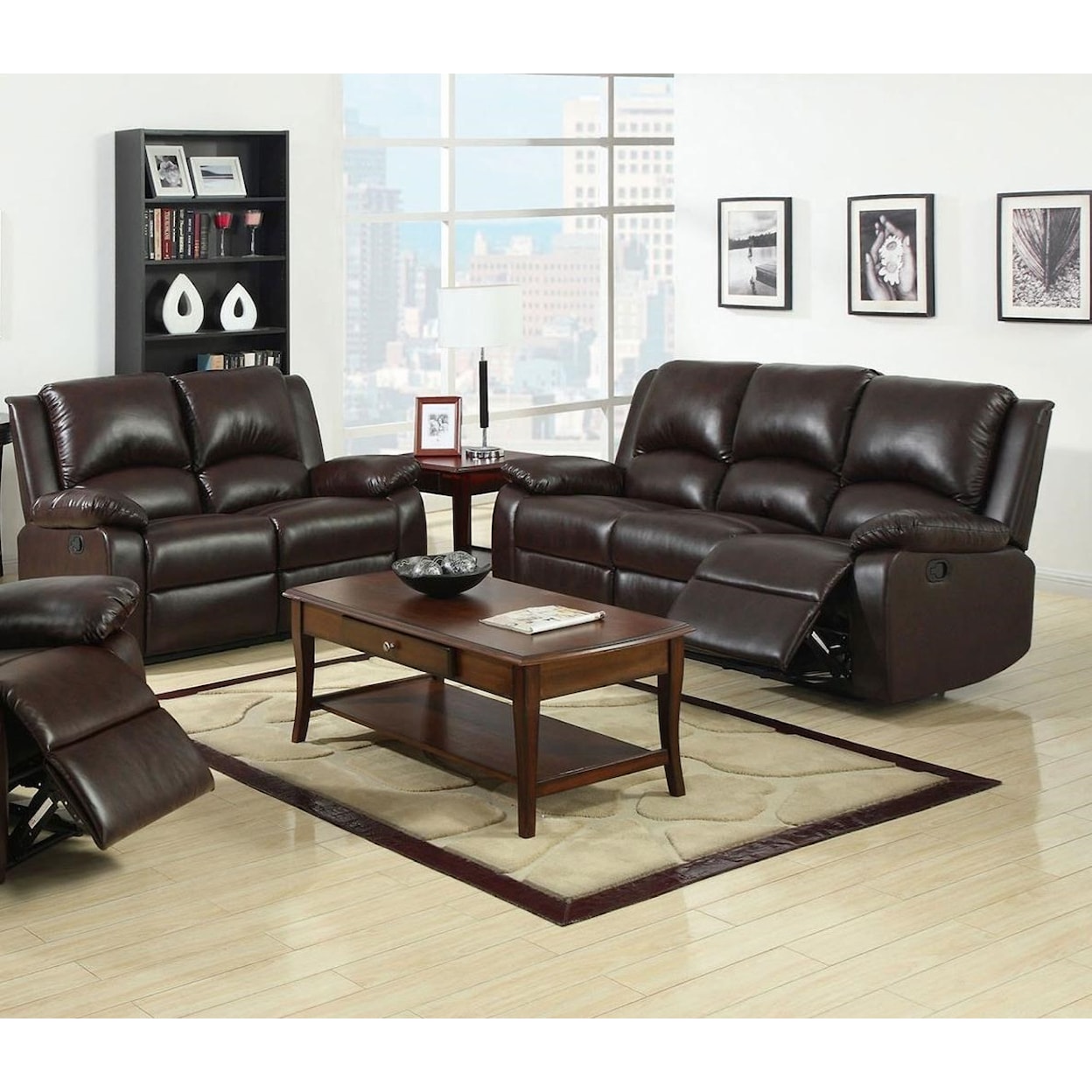 Furniture of America - FOA Oxford Reclining Sofa + Love Seat