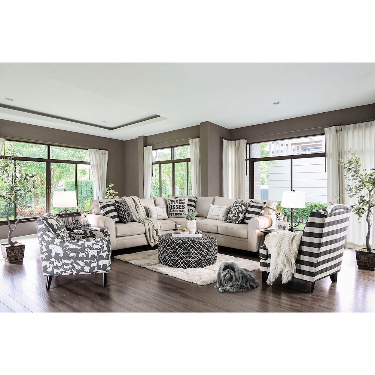 Furniture of America Patricia Living Room Group