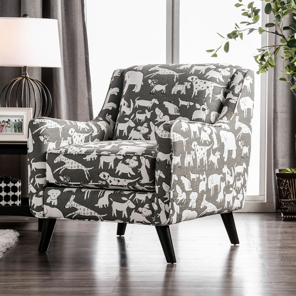 Furniture of America Patricia Animal Pattern Chair