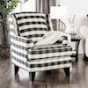 Furniture of America Patricia Plaid Chair