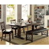 Furniture of America Paulina Dining Set with Bench