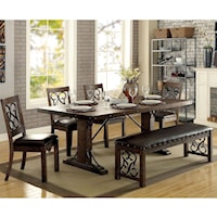 Traditional Dining Set with Bench