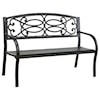 Furniture of America Potter Patio Steel Bench