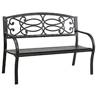 Transitional Patio Steel Bench