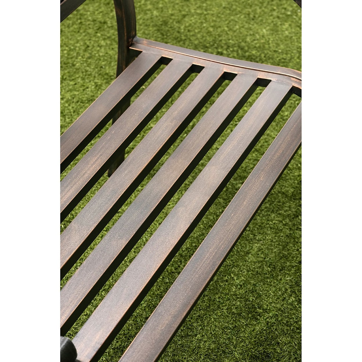 Furniture of America Potter Patio Steel Bench