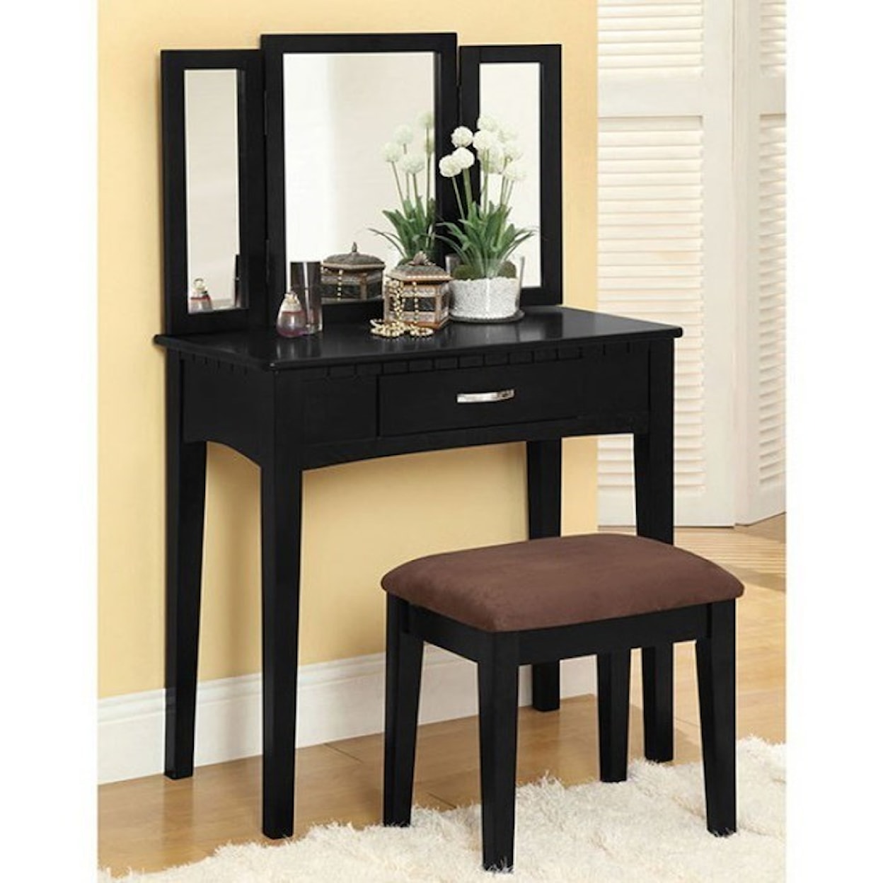 Furniture of America - FOA Potterville Vanity Table with Stool