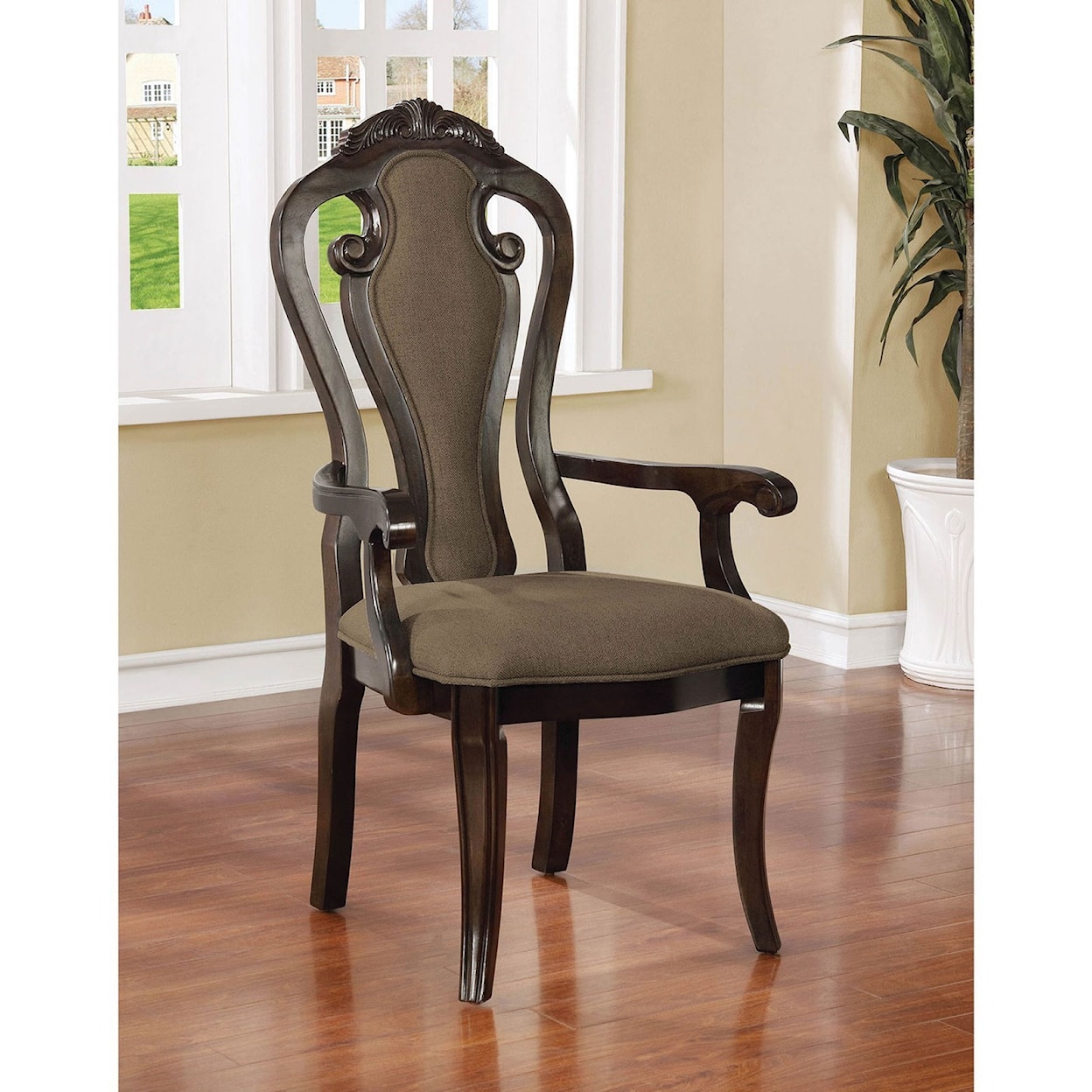 Furniture of America Rosalina Set of 2 Arm Chairs