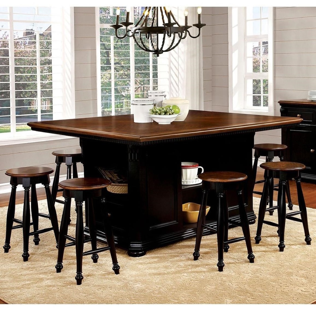 Furniture of America - FOA Sabrina Table + 8 Stools