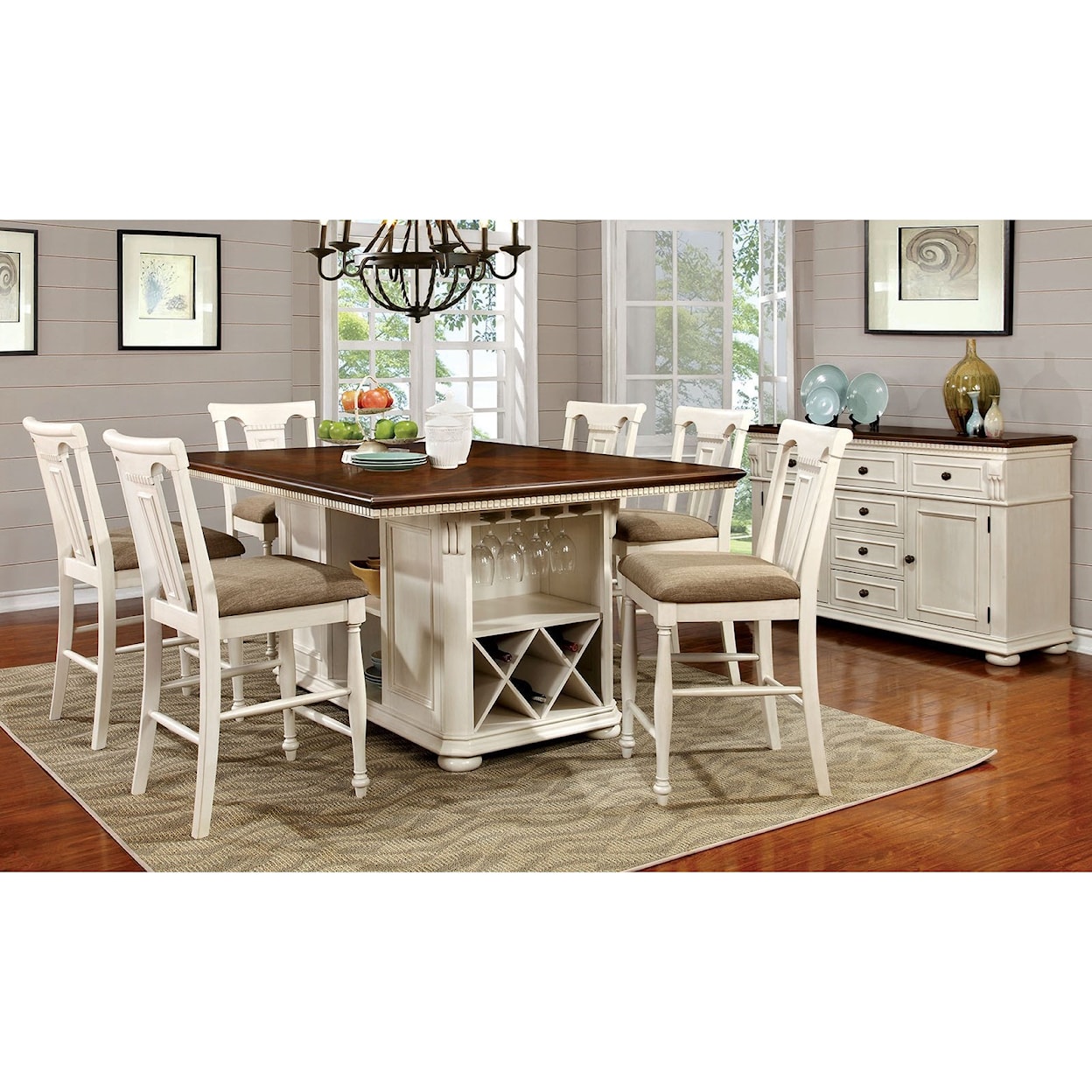 Furniture of America Sabrina Counter Ht. Table