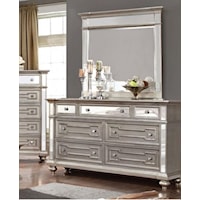 Glam Dresser and Mirror Set