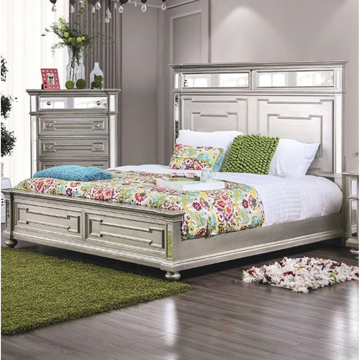 Furniture of America Salamanca Glam King Bedroom Set