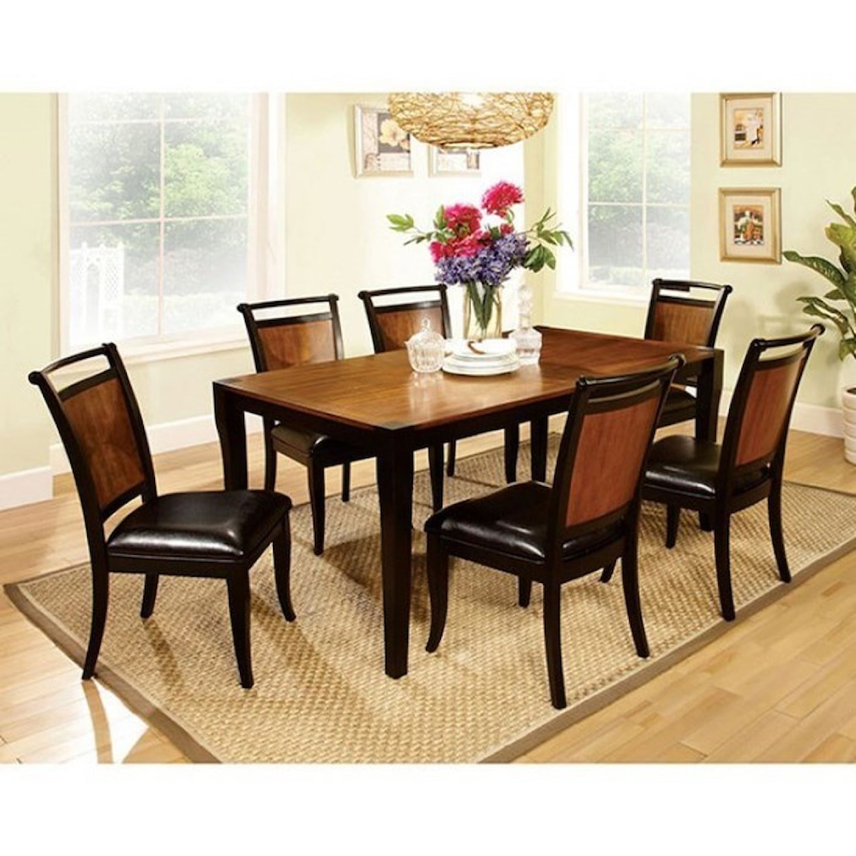 Furniture of America Salida I 7 Pc Dining Set