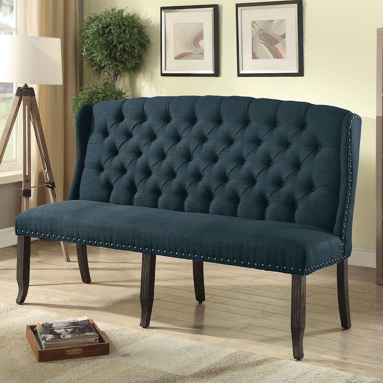 Furniture of America Sania III Love Seat Bench