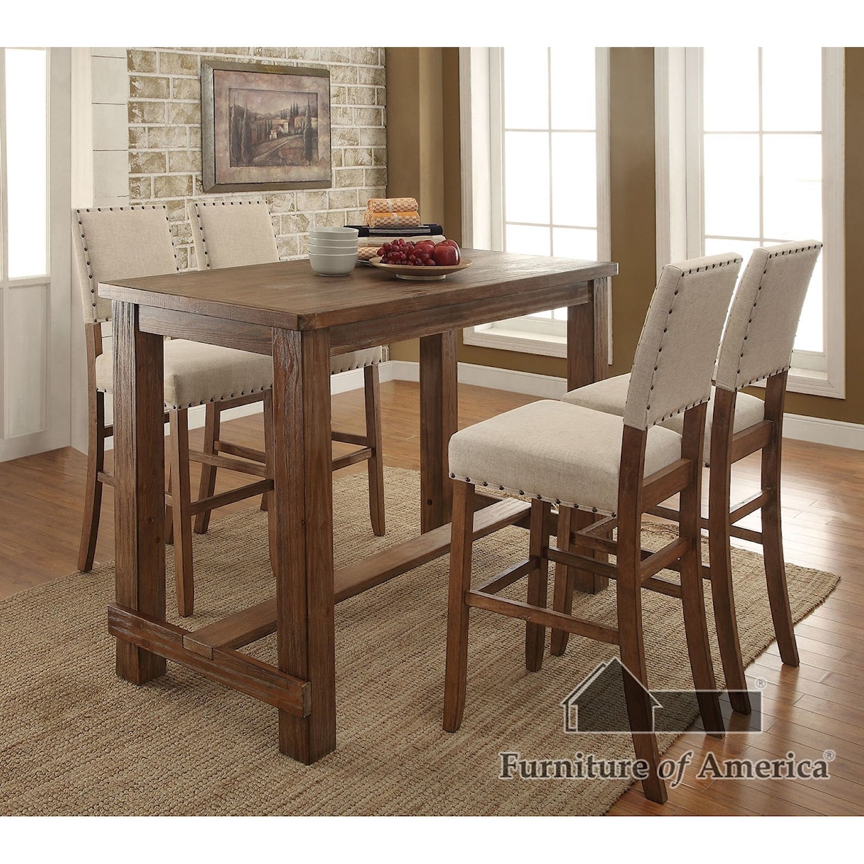 Furniture of America Sania III Bar Height Table