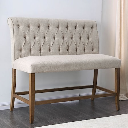 Counter Height Upholstered Bench