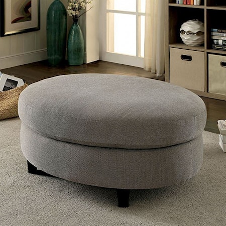Contemporary Ottoman with Exposed Legs
