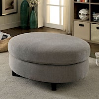 Contemporary Ottoman with Exposed Legs
