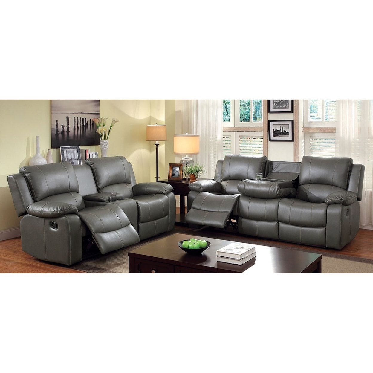 Furniture of America Sarles Reclining Living Room Group