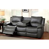 Furniture of America Sarles Motion Sofa with Drop-Down Table