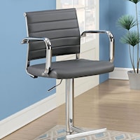 Contemporary Swivel Bar Stool with Height Adjustment