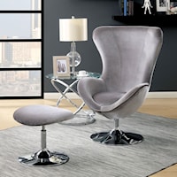 Accent Chair with Ottoman