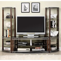 Contemporary Wall Unit with 12 Shelves