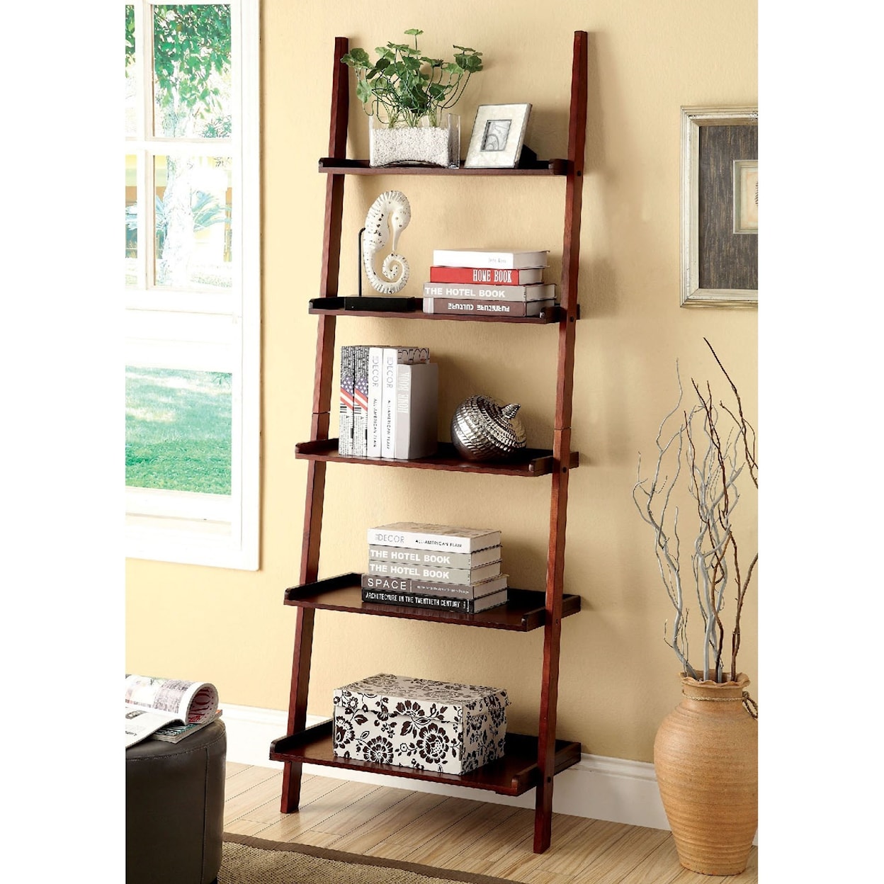 Furniture of America Sion Ladder Shelf