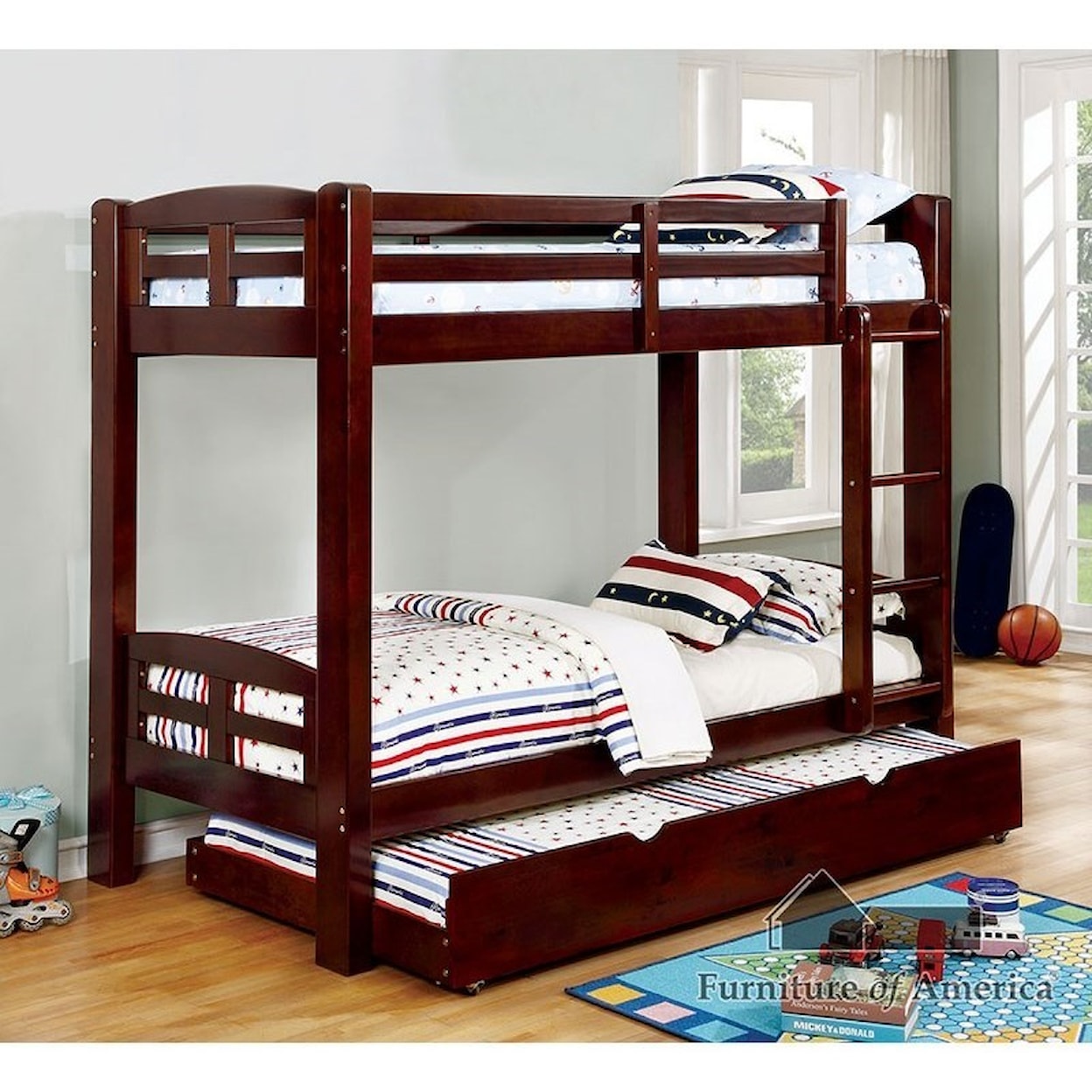FUSA Solpine Twin/Full Bunk Bed