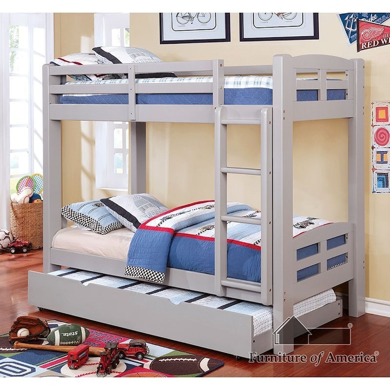 Furniture of America - FOA Solpine Twin/Full Bunk Bed