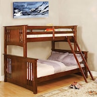 Twin over Full Size Youth Bedroom Bunk Bed