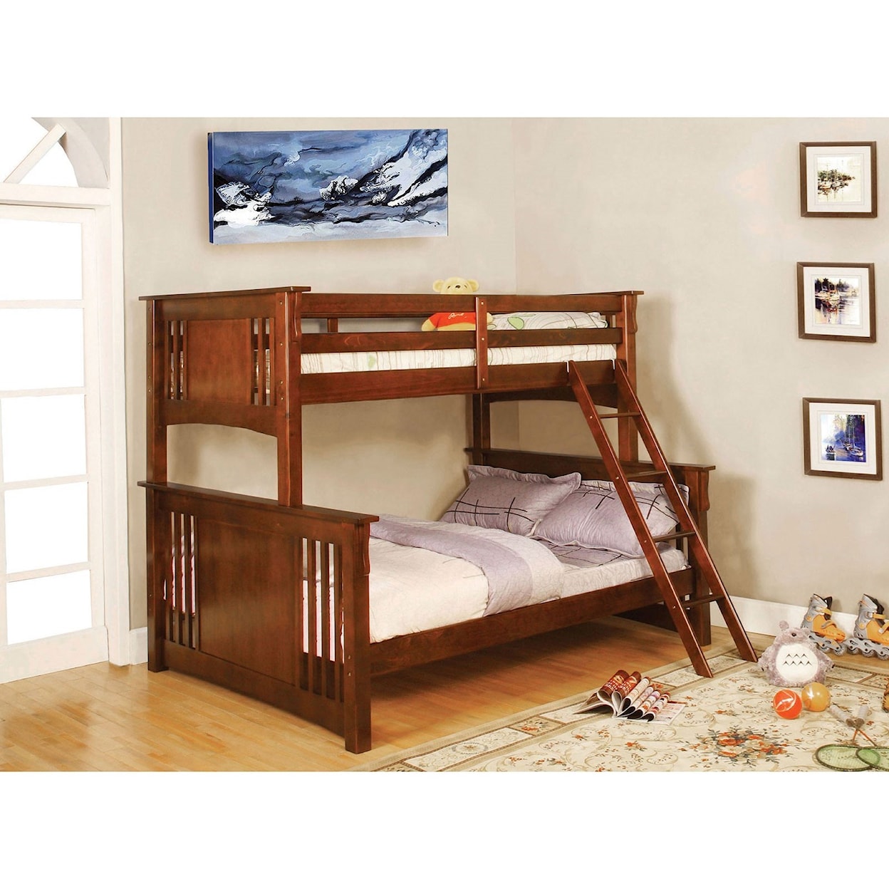 Furniture of America - FOA Spring Creek I Twin/Full Bunk Bed