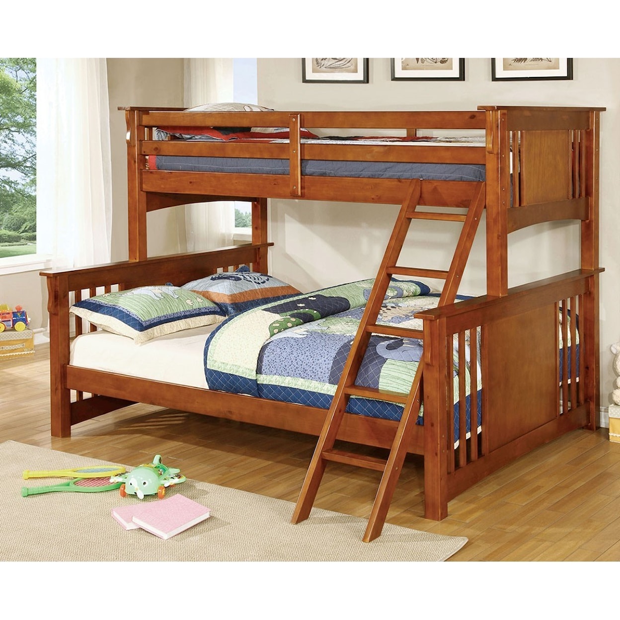 Furniture of America - FOA Spring Creek I Twin XL/Queen Bunk Bed 