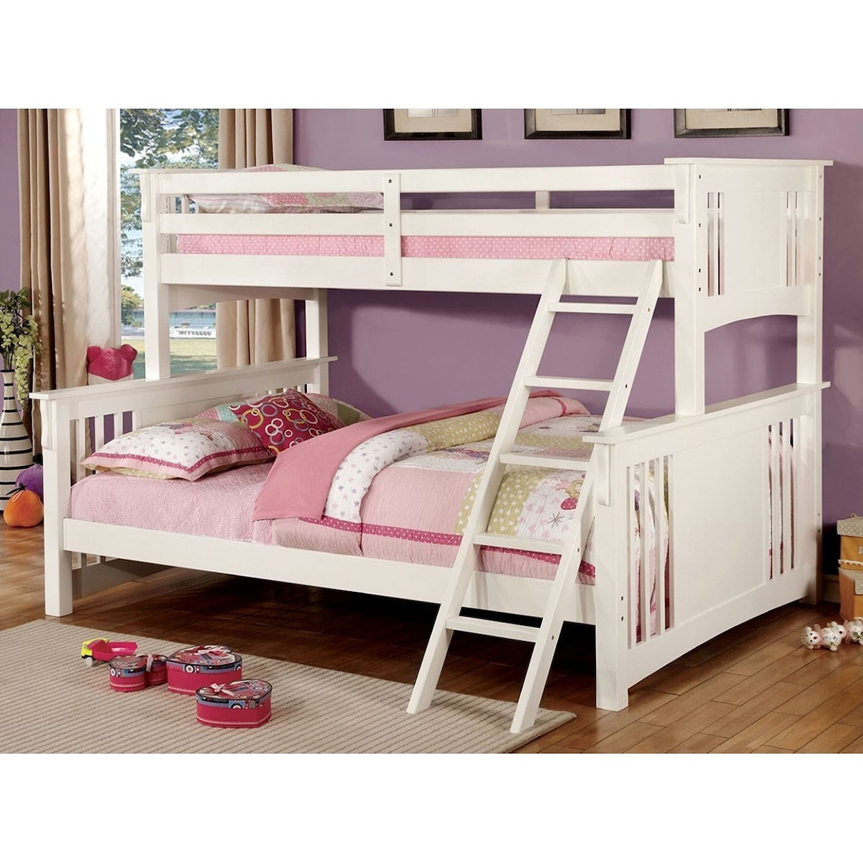 Furniture of America Spring Creek I Twin XL/Queen Bunk Bed 