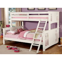 Extra Large Twin Over Queen Size Youth Bedroom Bunk Bed 